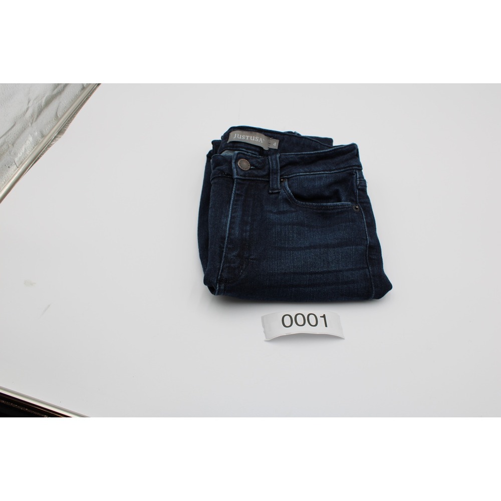 JUSTUSA Skinny Jeans Blue Dark Wash Distressed High Rise Size